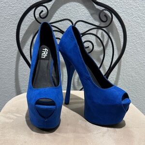 FRH Vibrant Blue Platform Heels